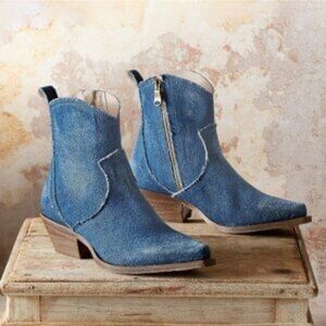 Denim Ankle Boots for Women